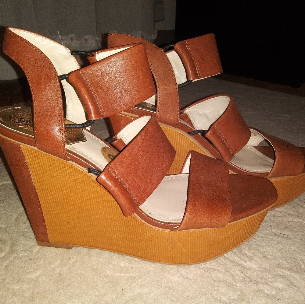 Vince Camuto leather wedge